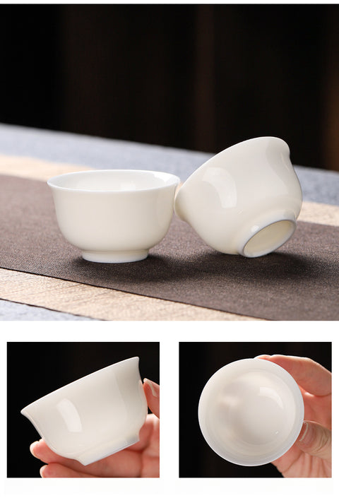 Jade White Porcelain Tea Set