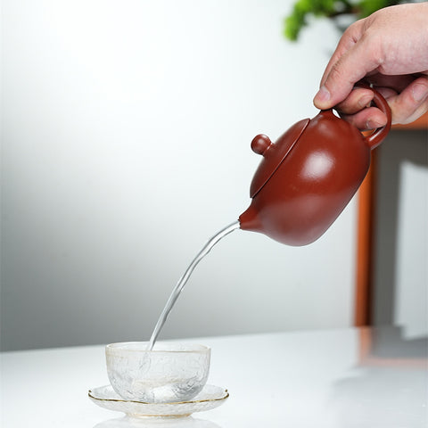 Handcrafted Yixing Zisha Teapot – Dahongpao (Red Clay) Xishi Style, 250ml and 330ml