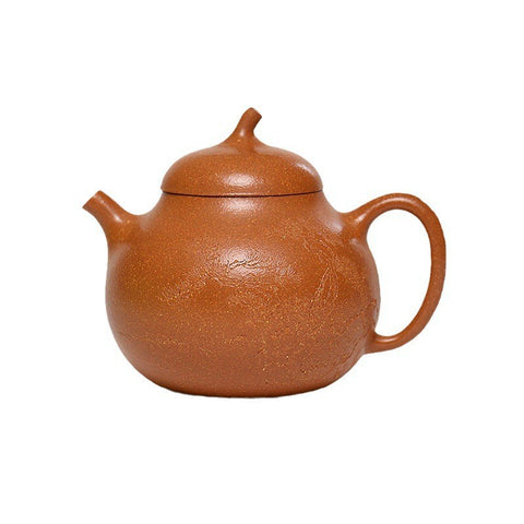 Yixing Handcrafted Pear-Shaped Teapot with Patterns - Authentic Jiangpo Zisha Clay Teapot - theTeaCloud