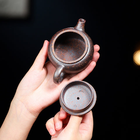 Authentic Yixing Zisha Purple Clay Mini Teapot, 140ml Capacity - theTeaCloud