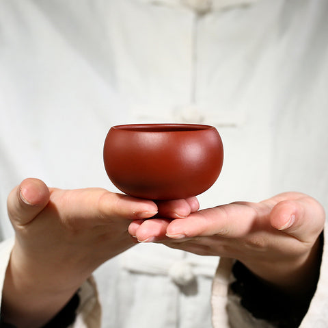 Da Hong Pao Purple Zisha Clay Tea Cup, 70ml Capacity - theTeaCloud