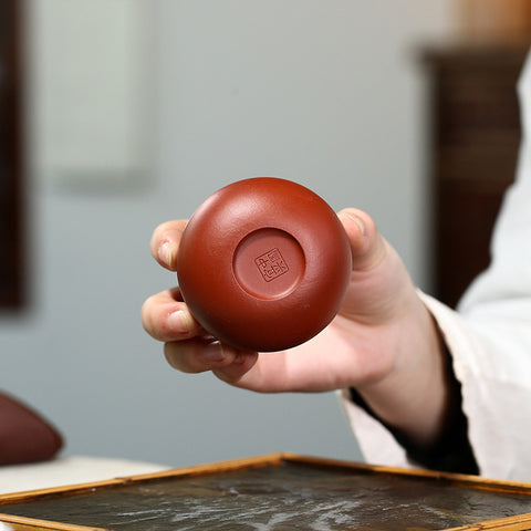 Da Hong Pao Purple Zisha Clay Tea Cup, 70ml Capacity - theTeaCloud