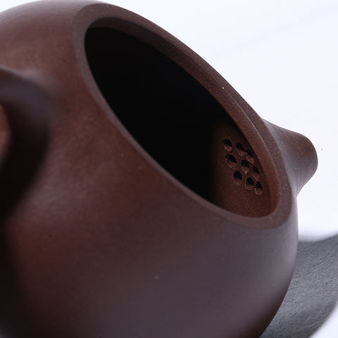Authentic Yixing Zisha Purple Clay Mini Teapot, Xishi Style, 180ml Capacity - theTeaCloud