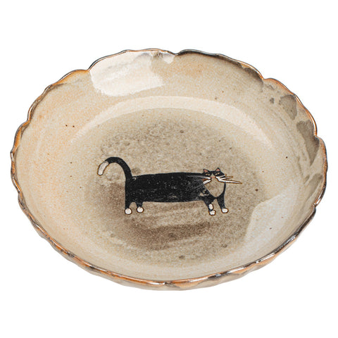 Shino Cat Vintage Style Ceramic Teapot Stand, Tea Plate - theTeaCloud