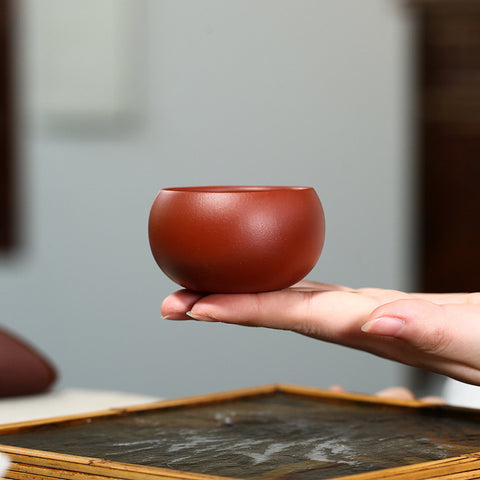 Da Hong Pao Purple Zisha Clay Tea Cup, 70ml Capacity - theTeaCloud