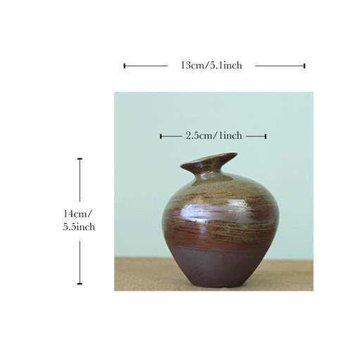 Ceramic Zen Style Vase, Adjustable Faux Flower Branch Included, Two Colors - theTeaCloud