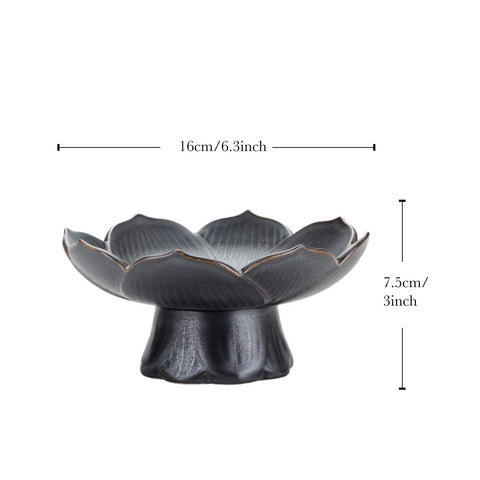 Detachable Mini Ceramic Ikebana Vase/Japanese High Stem Style Flower Arrangement/Snack Plate - theTeaCloud