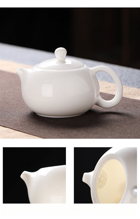 Jade White Porcelain Tea Set
