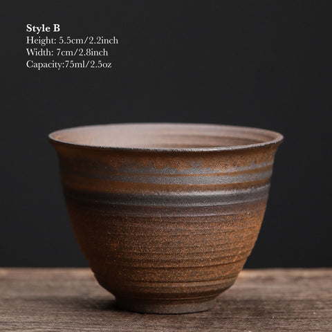 Japanese Style Gilt Glazed Ceramic Teacups, Three Styles