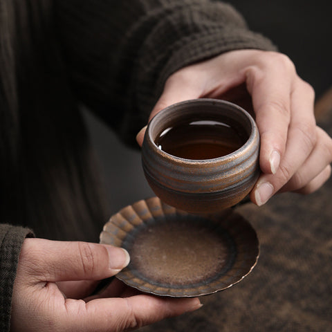 Japanese Style Gilt Glazed Ceramic Teacups, Three Styles - theTeaCloud