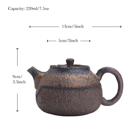 Gilt Glazed Ceramic Teapot - theTeaCloud