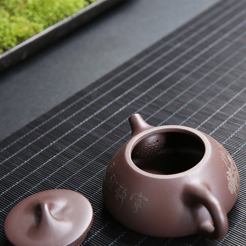 Handmade Dehua Zisha Teapot, Traditional Chinese Purple Clay Teapot, Zisha Teaset Gift Box - theTeaCloud