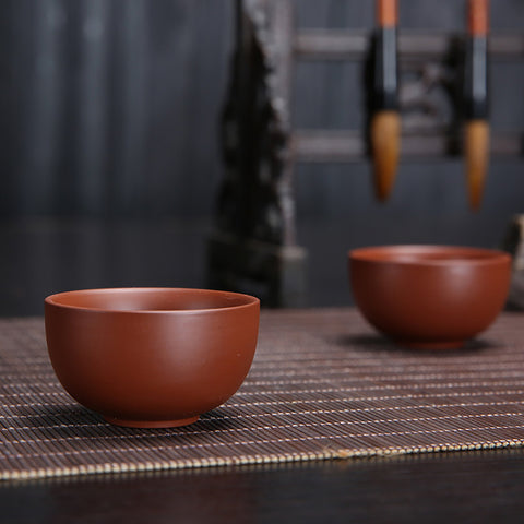 Pairs of Handmade Chinese Zisha Tea Cup