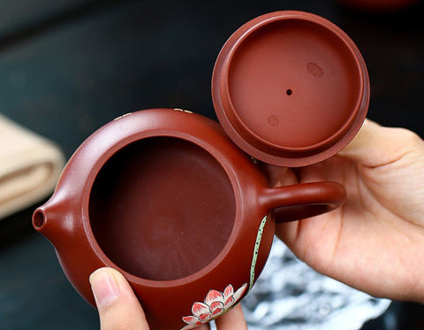 Handmade Yixing Zisha Teapot Set, Traditional Chinese Clay Teapot with Two Tea Cups, Gift Package