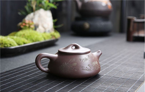 Handmade Dehua Zisha Teapot, Traditional Chinese Purple Clay Teapot, Zisha Teaset Gift Box - theTeaCloud