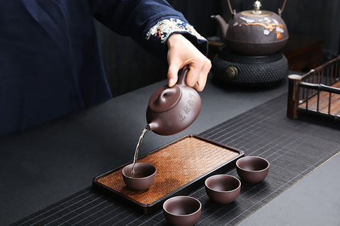 Handmade Dehua Zisha Teapot, Traditional Chinese Purple Clay Teapot, Zisha Teaset Gift Box - theTeaCloud