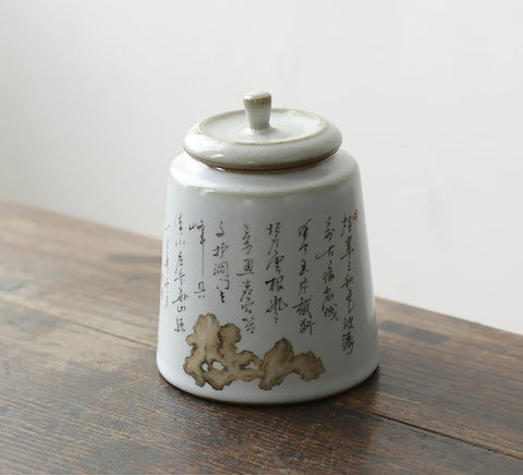Handmade RUYAO/Ru Kiln Porcelain Tea Canisters Tea Jars Tea Storage 50g - theTeaCloud
