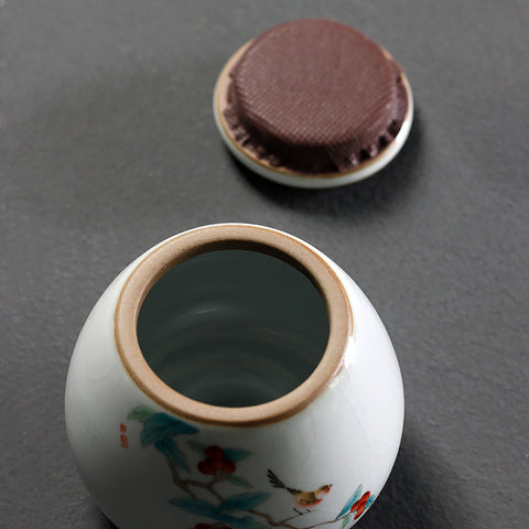 Handmade RUYAO/Ru Kiln Small Size Porcelain Tea Canisters Tea Jars Tea Storage - theTeaCloud