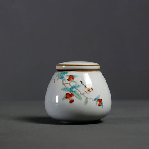 Handmade RUYAO/Ru Kiln Small Size Porcelain Tea Canisters Tea Jars Tea Storage - theTeaCloud