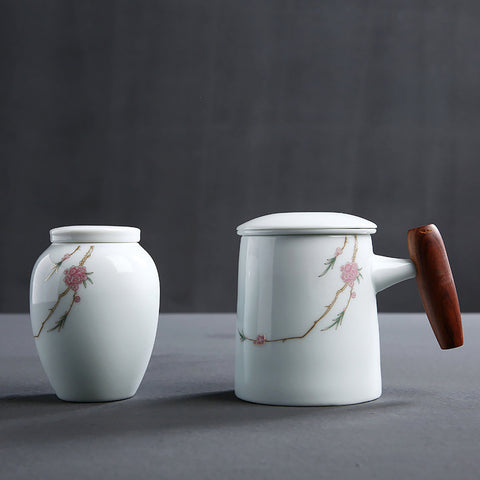 Hand Painted Ceramic Mug and Canister Gift Set - theTeaCloud