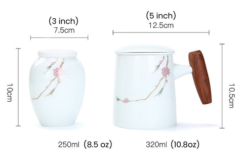 Hand Painted Ceramic Mug and Canister Gift Set - theTeaCloud