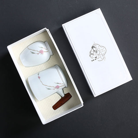Hand Painted Ceramic Mug and Canister Gift Set - theTeaCloud