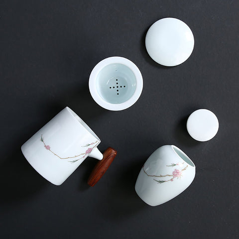 Hand Painted Ceramic Mug and Canister Gift Set - theTeaCloud