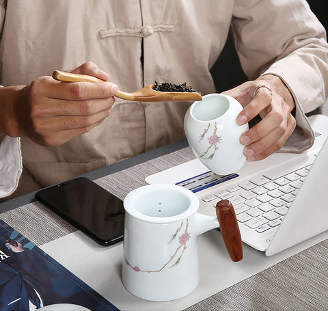 Hand Painted Ceramic Mug and Canister Gift Set - theTeaCloud