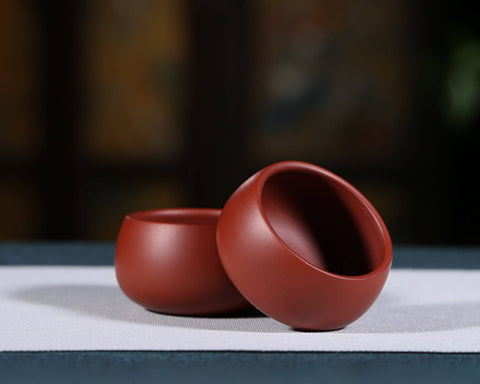 Handmade Yixing Zisha Teacup, Big Capacity 50ml, Set of Two - theTeaCloud