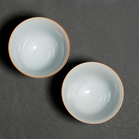 Handmade Ceramic Teacup Set, Chinese Porcelain Teacup Set, Wedding Gift, Couple Cup, Espresso Cup Set - theTeaCloud