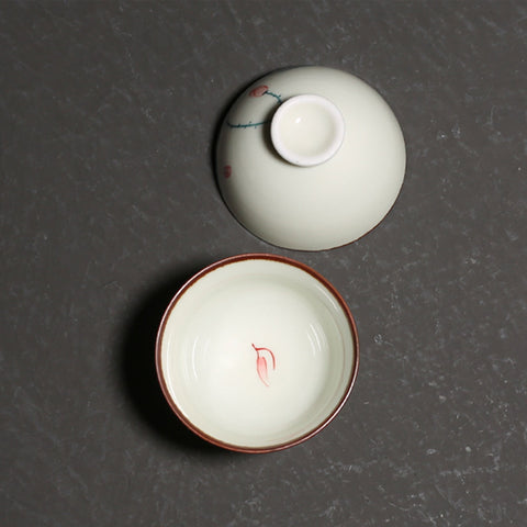 Hand Painted Personal Teacup/ Kungfu Tea Cup/ Espresso Cup in Lotus Graphic - theTeaCloud