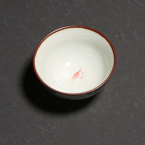 Hand Painted Personal Teacup/ Kungfu Tea Cup/ Espresso Cup in Lotus Graphic - theTeaCloud