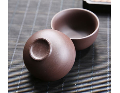 Handmade Dehua Zisha Teapot, Traditional Chinese Purple Clay Teapot, Zisha Teaset Gift Box - theTeaCloud
