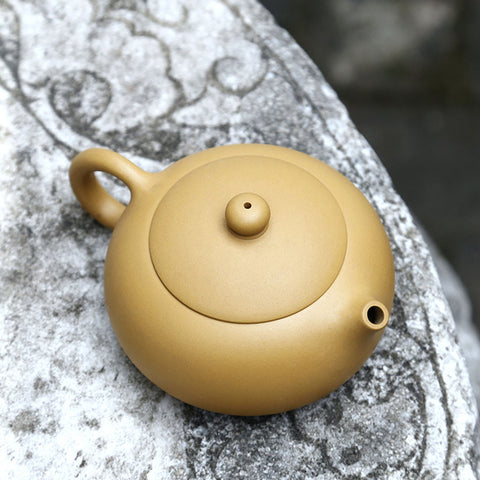 Handmade Yixing Zisha Teapot, Traditional Chinese Yellow Clay Teapot - theTeaCloud