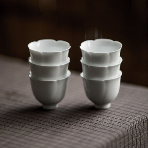 White Porcelain Gaiwan Teacup Set, Kungfu Tea Cups, 170ml Large Capacity, Teaset Gift Package Available - theTeaCloud