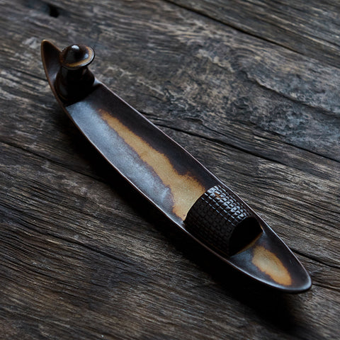 Hand Crafted Chinese Fisherman Ceramic Incense Holder - theTeaCloud