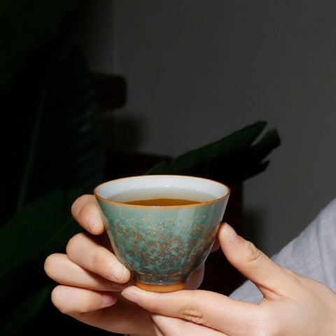 Handmade Ceramic Teacup Set, Chinese Porcelain Teacup Set, Wedding Gift, Couple Cup, Espresso Cup Set - theTeaCloud