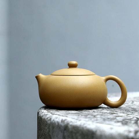 Handmade Yixing Zisha Teapot, Traditional Chinese Yellow Clay Teapot - theTeaCloud