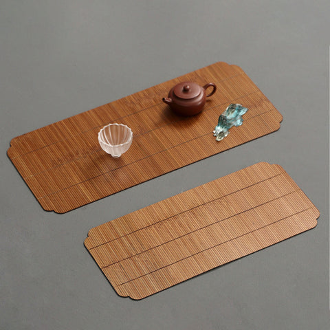 Handmade Bamboo Slat Table Runner, Tea Mat, Tea Set Accessory, Table Placemat - theTeaCloud