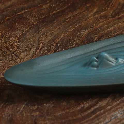 Hand Crafted Green Mountain Ceramic Incense Holder, Home Decor - theTeaCloud