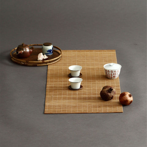 All Natural Handmade Bamboo Tea Mat, Place Mat, Tea Set Accessory in Various Lengths