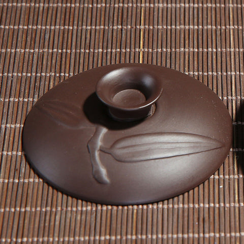 Bamboo Leaf Zisha Clay Gaiwan Set, 135ml Capacity - theTeaCloud