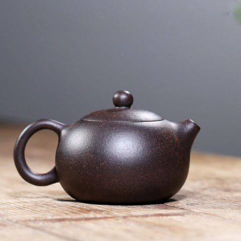 Handmade Yixing Zisha Teapot, Traditional Chinese Black Speckled Clay Teapot, Large Capacity 280ml/ 9.5oz - theTeaCloud