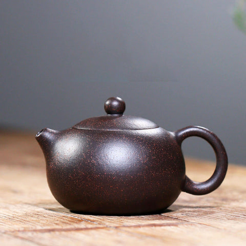 Handmade Yixing Zisha Teapot, Traditional Chinese Black Speckled Clay Teapot, Large Capacity 280ml/ 9.5oz - theTeaCloud