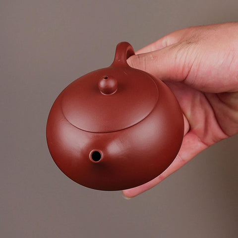 Handmade Yixing Zisha Teaset, Chinese Zhu Ni/ Red Clay Teapot in Xishi Style with Pairing Cups, 150ml, 190ml, 270ml Capacity - theTeaCloud
