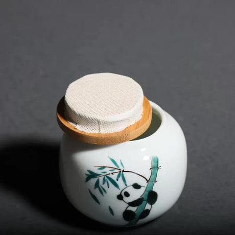 Hand Painted Panda Porcelain Tea Canisters/ Tea Jars/ Tea Storage/ Loose Tea Storage