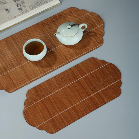 Handmade Ancient Style Double-sided Bamboo Table Runner, Tea Mat, Tea Set Accessory, Table Placemat, Coaster Set