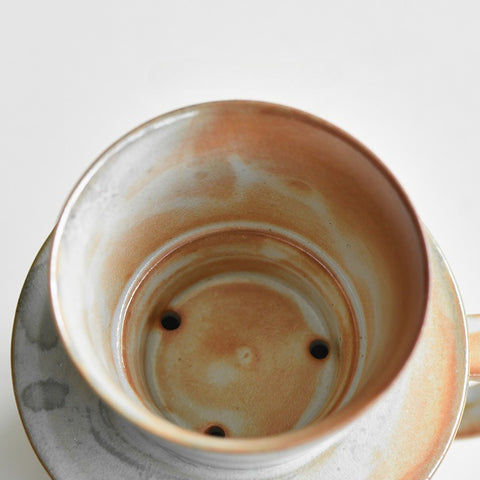 Handmade Shino-Style Ceramic Pour-Over Coffee Set Dripper & Coffee Server | 590ml