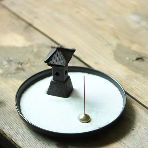Zen Karesansui Incense Holder – “One Courtyard” Japanese Garden Style