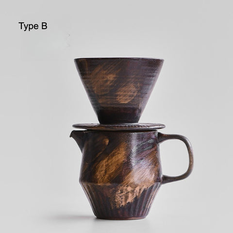 Handmade Ceramic V60 Pour-Over Coffee Set